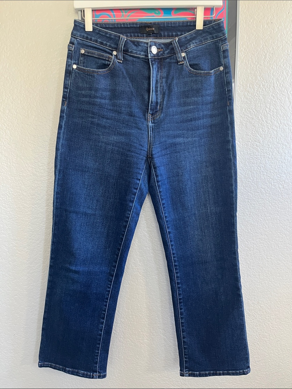 Quince Women’s Dark Indigo Straight-Leg Jeans